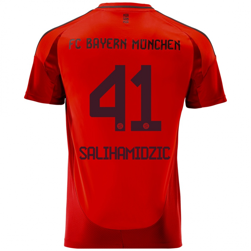 Bambino Maglia Nick Salihamidzic #41 Rosso Kit Gara Home 2024/25 Maglietta