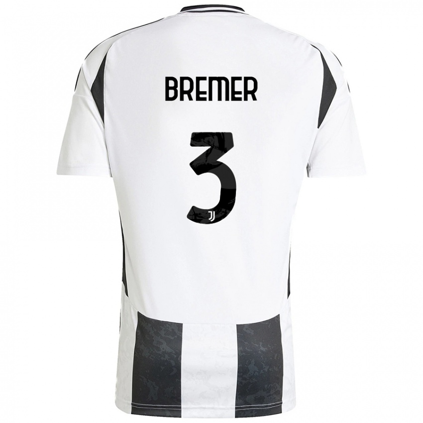 Bambino Maglia Bremer #3 Bianco Nero Kit Gara Home 2024/25 Maglietta