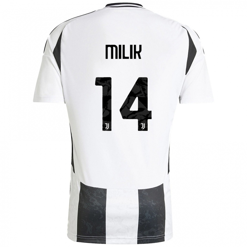 Bambino Maglia Arkadiusz Milik #14 Bianco Nero Kit Gara Home 2024/25 Maglietta