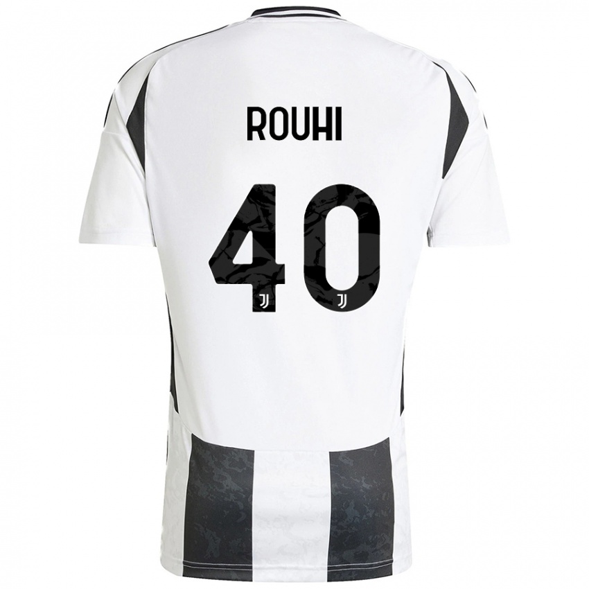 Bambino Maglia Jonas Rouhi #40 Bianco Nero Kit Gara Home 2024/25 Maglietta