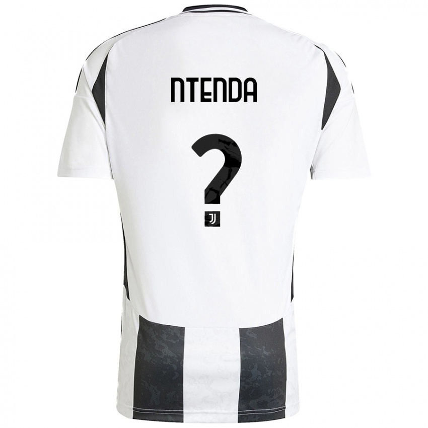 Bambino Maglia Jean-Claude Ntenda #0 Bianco Nero Kit Gara Home 2024/25 Maglietta