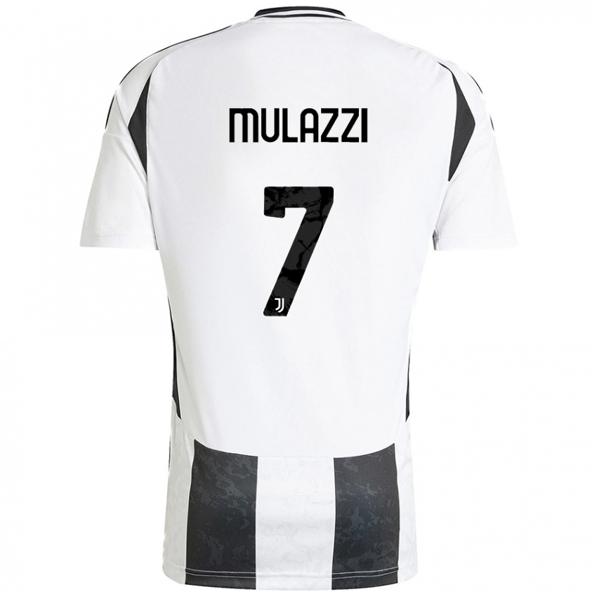 Bambino Maglia Gabriele Mulazzi #7 Bianco Nero Kit Gara Home 2024/25 Maglietta