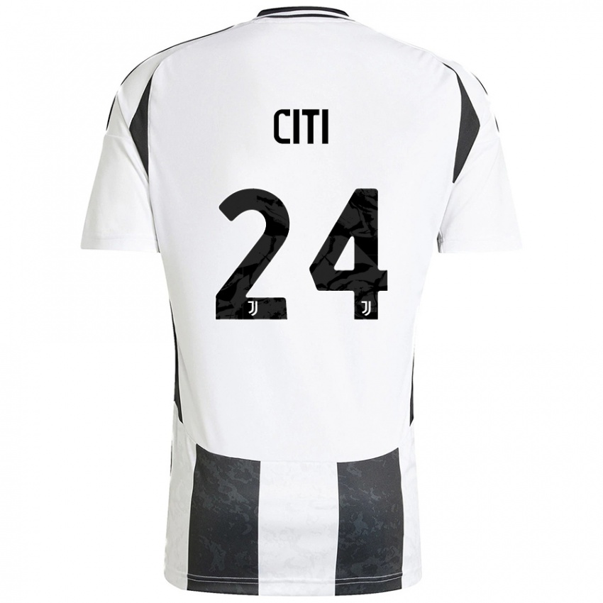 Bambino Maglia Alessandro Citi #24 Bianco Nero Kit Gara Home 2024/25 Maglietta