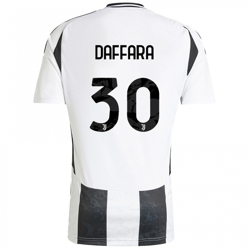 Bambino Maglia Giovanni Daffara #30 Bianco Nero Kit Gara Home 2024/25 Maglietta