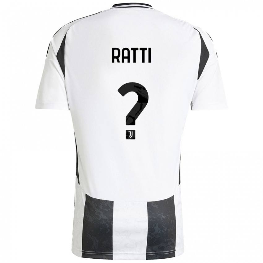 Bambino Maglia Leonardo Ratti #0 Bianco Nero Kit Gara Home 2024/25 Maglietta