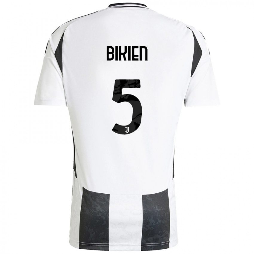 Bambino Maglia Felix Nzouango Bikien #5 Bianco Nero Kit Gara Home 2024/25 Maglietta