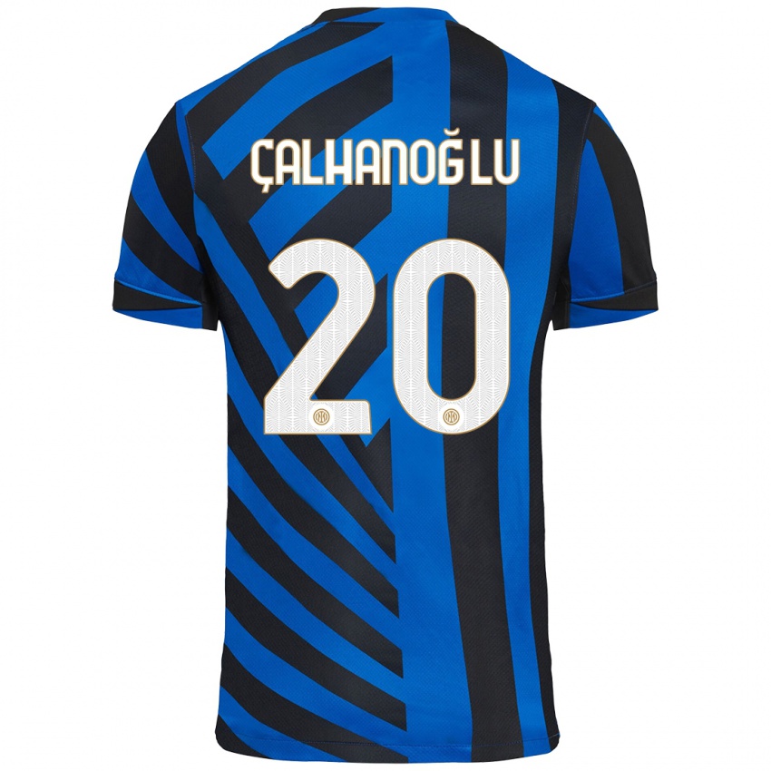 Bambino Maglia Hakan Calhanoglu #20 Blu Nero Kit Gara Home 2024/25 Maglietta