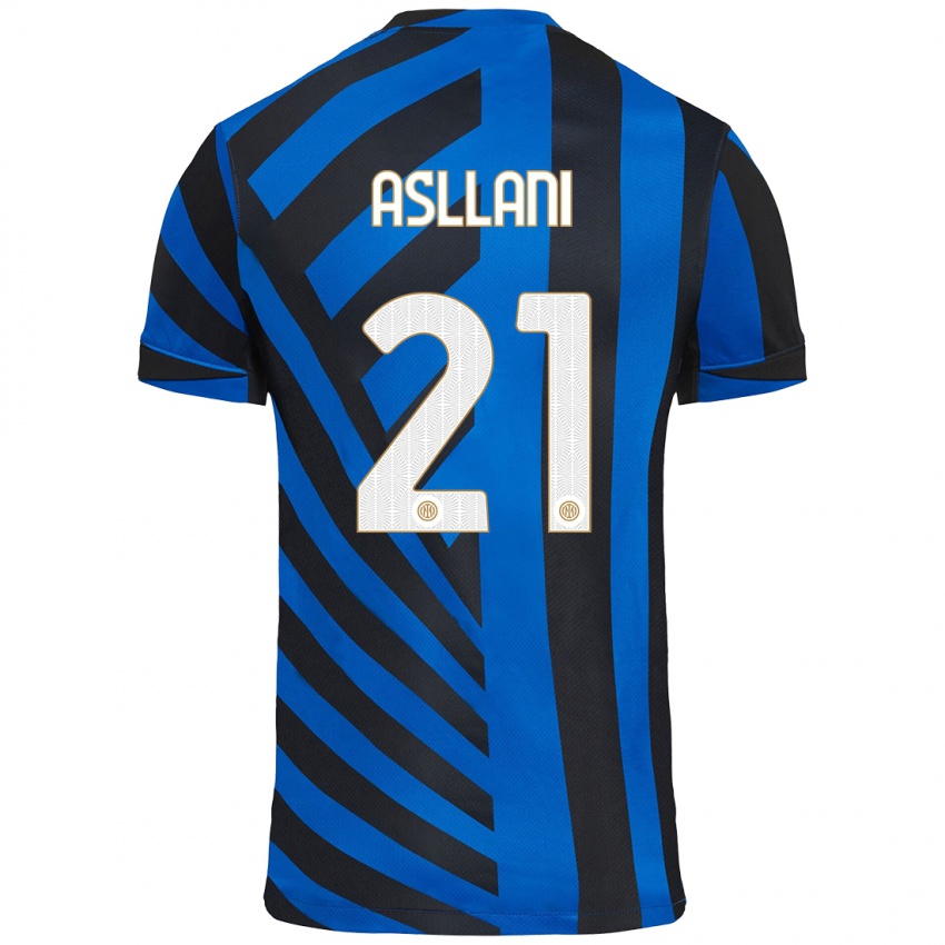 Bambino Maglia Kristjan Asllani #21 Blu Nero Kit Gara Home 2024/25 Maglietta