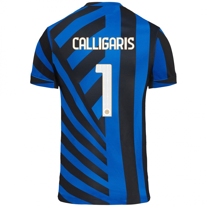 Bambino Maglia Alessandro Calligaris #1 Blu Nero Kit Gara Home 2024/25 Maglietta