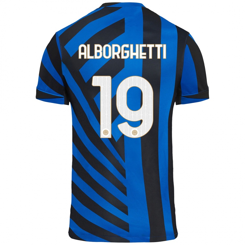 Bambino Maglia Lisa Alborghetti #19 Blu Nero Kit Gara Home 2024/25 Maglietta