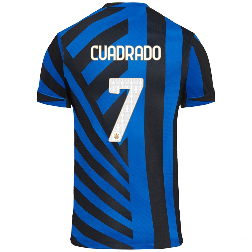 Bambino Maglia Juan Cuadrado #7 Blu Nero Kit Gara Home 2024/25 Maglietta