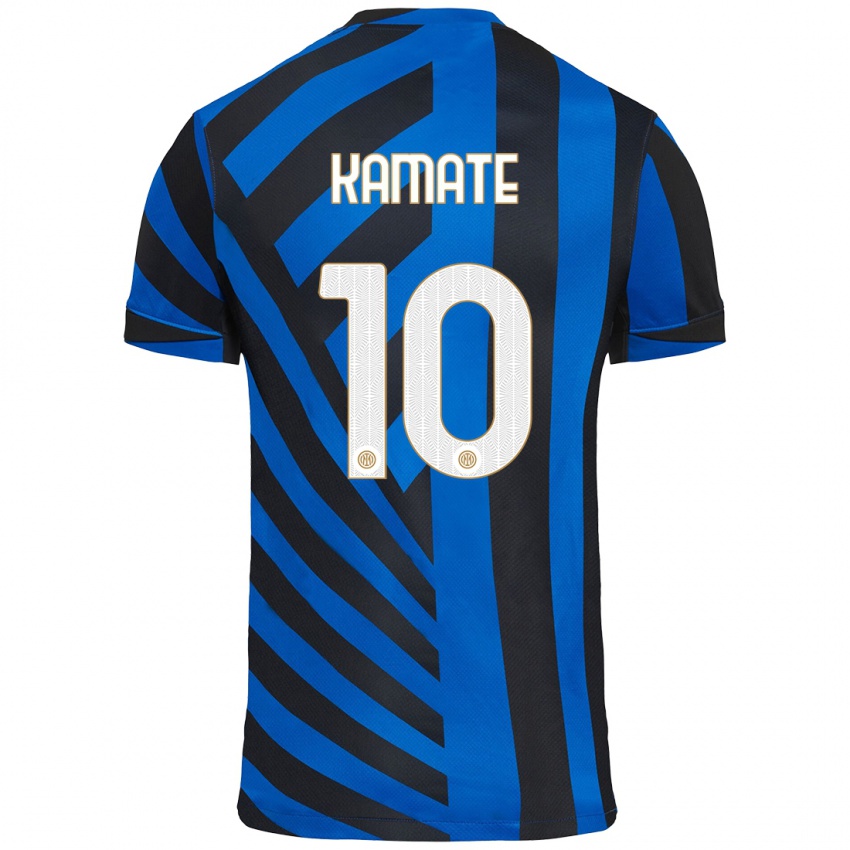 Bambino Maglia Issiaka Kamate #10 Blu Nero Kit Gara Home 2024/25 Maglietta