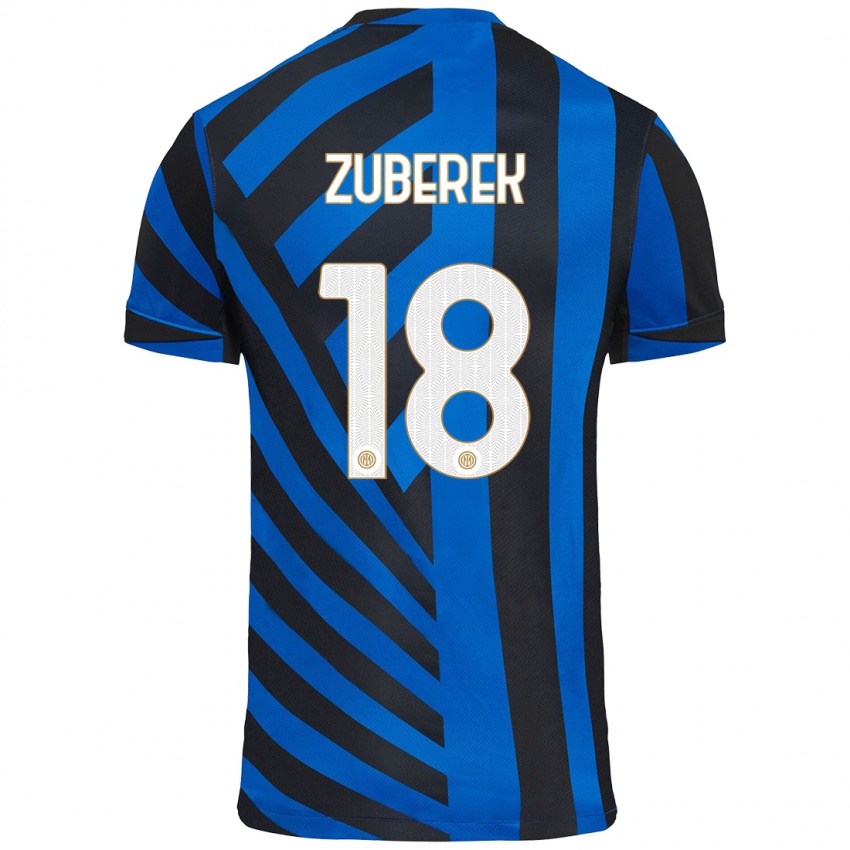 Bambino Maglia Jan Zuberek #18 Blu Nero Kit Gara Home 2024/25 Maglietta