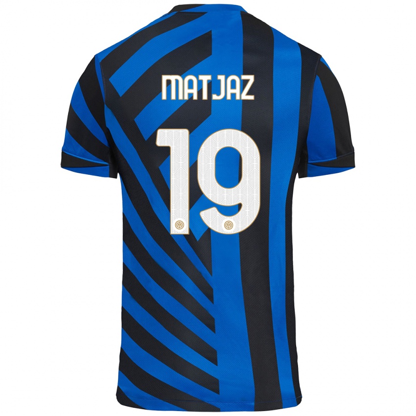 Bambino Maglia Samo Matjaz #19 Blu Nero Kit Gara Home 2024/25 Maglietta