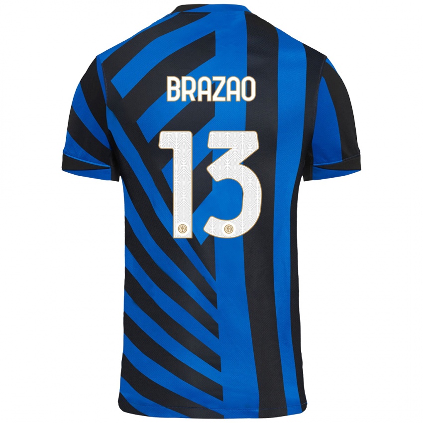 Bambino Maglia Gabriel Brazao #13 Blu Nero Kit Gara Home 2024/25 Maglietta