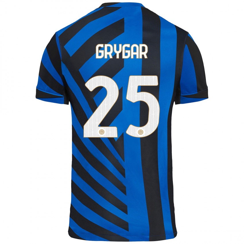 Bambino Maglia Samuel Grygar #25 Blu Nero Kit Gara Home 2024/25 Maglietta