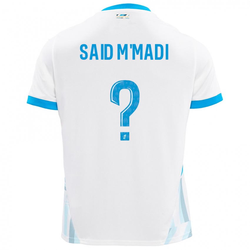 Bambino Maglia Yakine Said M'madi #0 Bianco Azzurro Kit Gara Home 2024/25 Maglietta