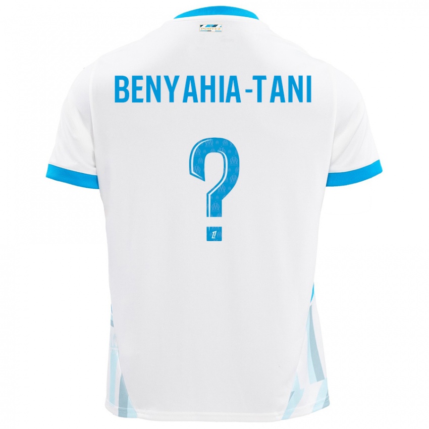 Bambino Maglia Aylan Benyahia-Tani #0 Bianco Azzurro Kit Gara Home 2024/25 Maglietta