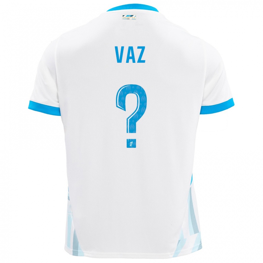 Bambino Maglia Robinio Vaz #0 Bianco Azzurro Kit Gara Home 2024/25 Maglietta