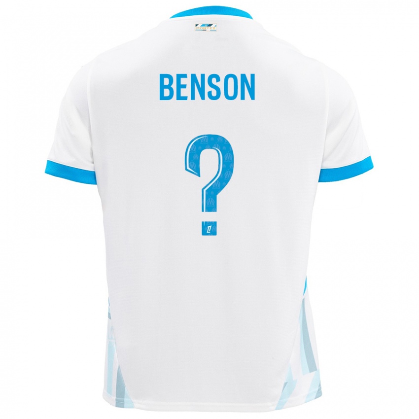 Bambino Maglia Laoni Benson #0 Bianco Azzurro Kit Gara Home 2024/25 Maglietta