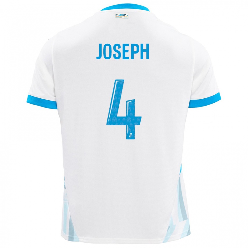 Bambino Maglia Tabita Joseph #4 Bianco Azzurro Kit Gara Home 2024/25 Maglietta