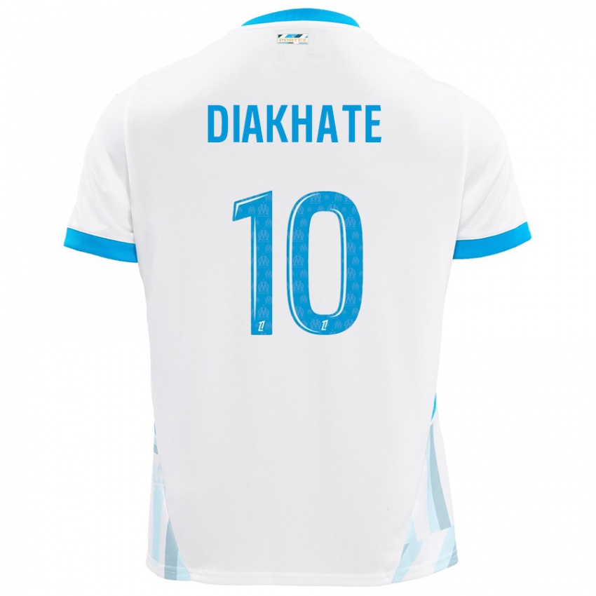 Bambino Maglia Ndeye Awa Diakhaté #10 Bianco Azzurro Kit Gara Home 2024/25 Maglietta