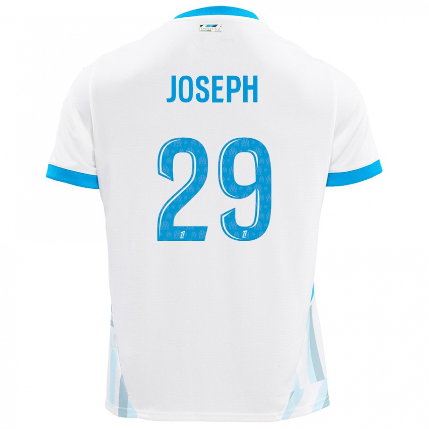 Bambino Maglia Darlina Joseph #29 Bianco Azzurro Kit Gara Home 2024/25 Maglietta