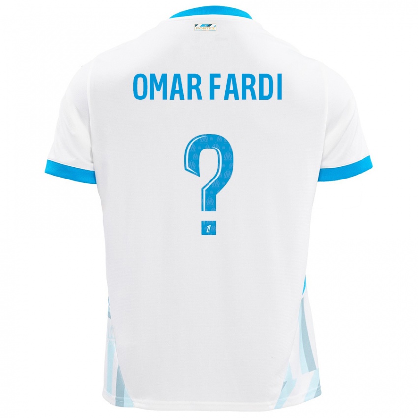 Bambino Maglia El Omar Fardi #0 Bianco Azzurro Kit Gara Home 2024/25 Maglietta