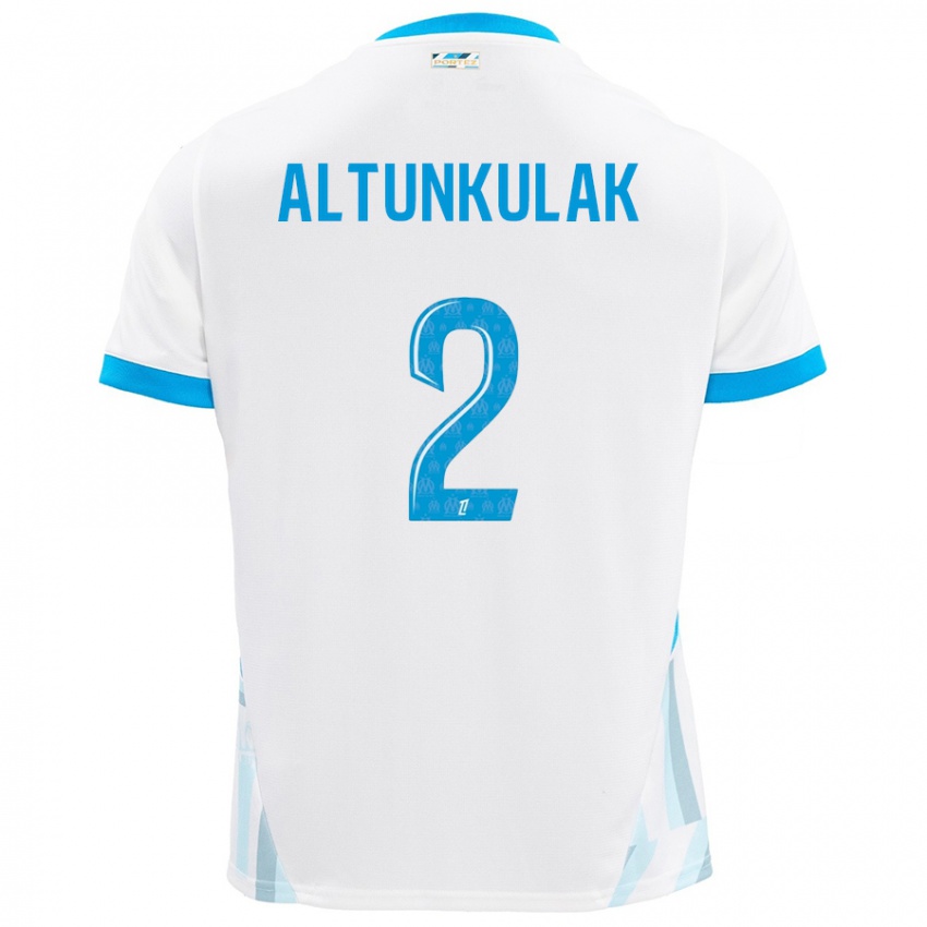 Bambino Maglia Selen Altunkulak #2 Bianco Azzurro Kit Gara Home 2024/25 Maglietta