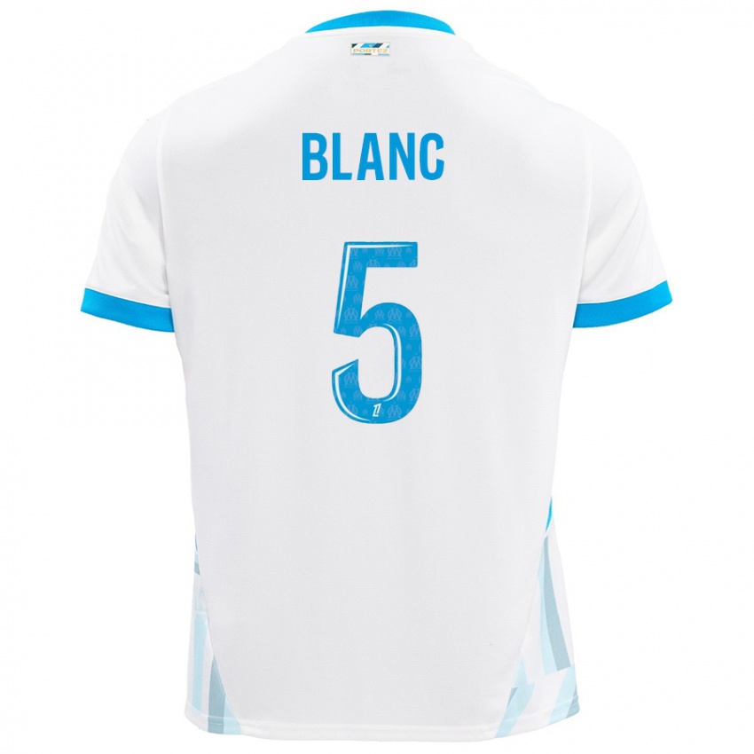 Bambino Maglia Amandine Blanc #5 Bianco Azzurro Kit Gara Home 2024/25 Maglietta