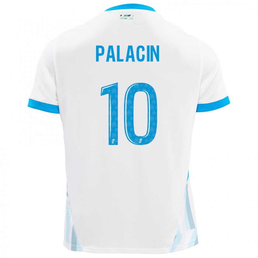 Bambino Maglia Sara Palacin #10 Bianco Azzurro Kit Gara Home 2024/25 Maglietta