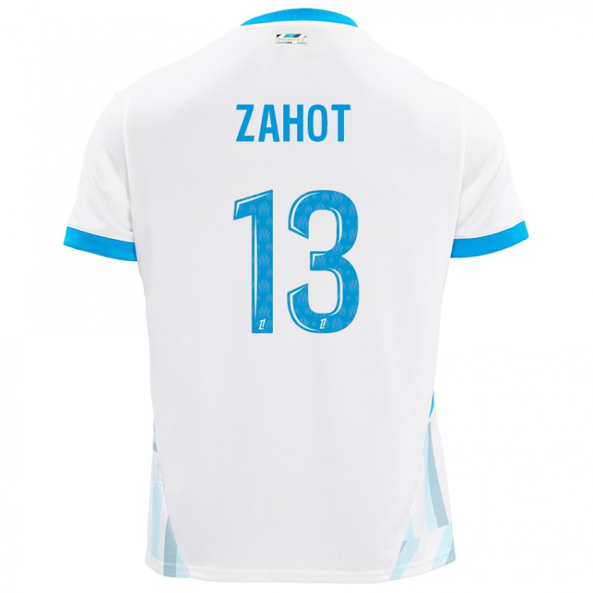 Bambino Maglia Sarah Zahot #13 Bianco Azzurro Kit Gara Home 2024/25 Maglietta