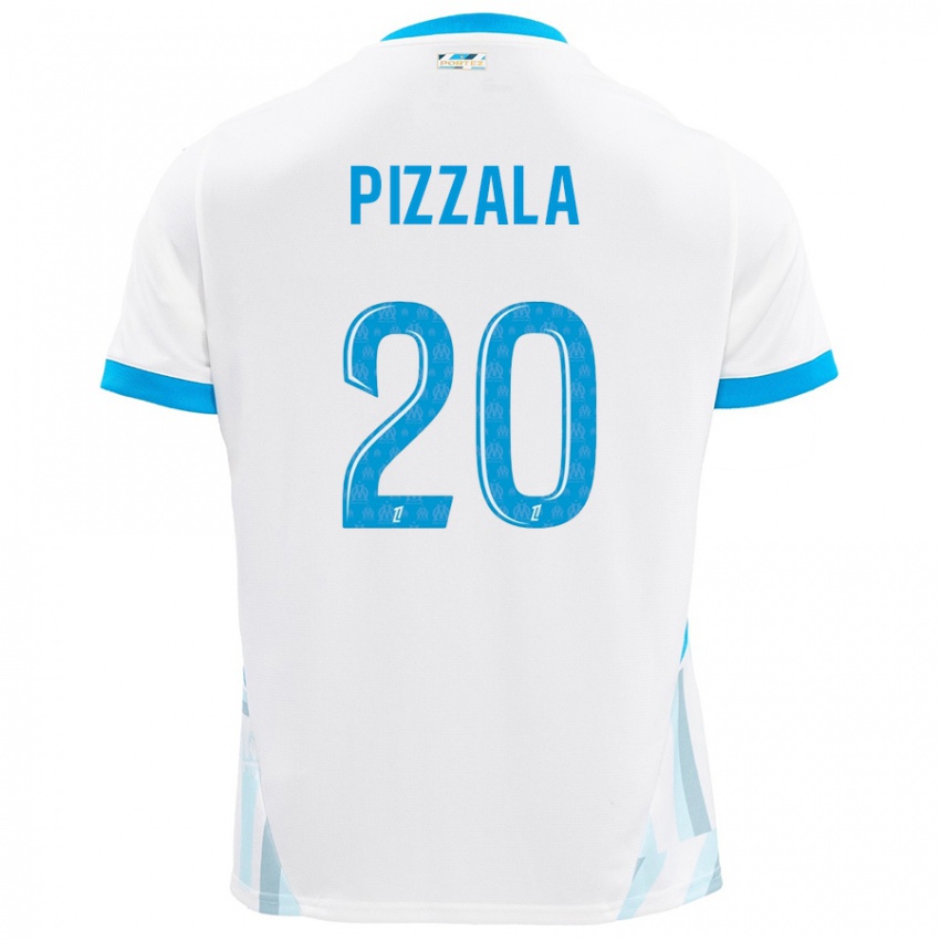 Bambino Maglia Caroline Pizzala #20 Bianco Azzurro Kit Gara Home 2024/25 Maglietta