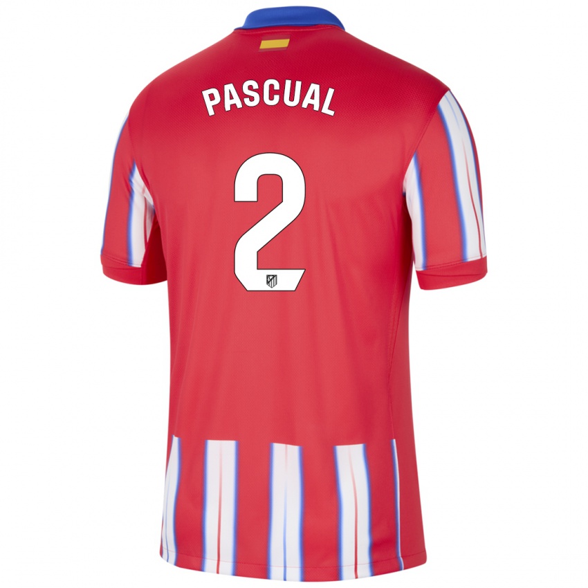 Bambino Maglia Martín Pascual #2 Rosso Bianco Blu Kit Gara Home 2024/25 Maglietta