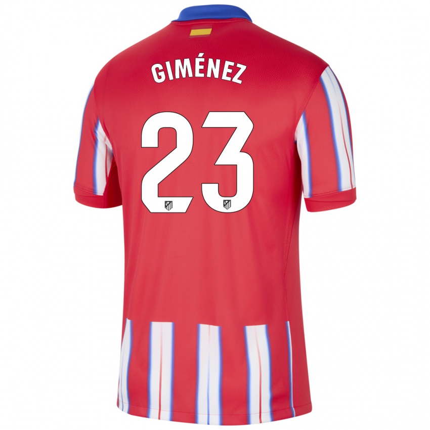 Bambino Maglia Carlos Giménez #23 Rosso Bianco Blu Kit Gara Home 2024/25 Maglietta