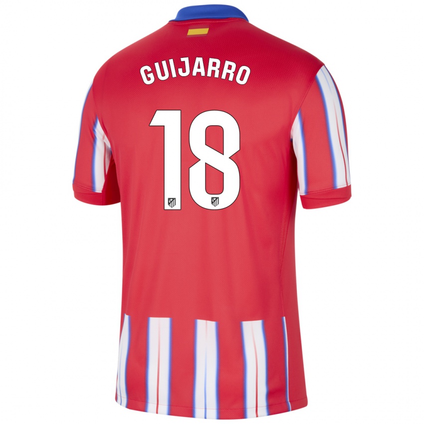 Bambino Maglia Sheila Guijarro #18 Rosso Bianco Blu Kit Gara Home 2024/25 Maglietta