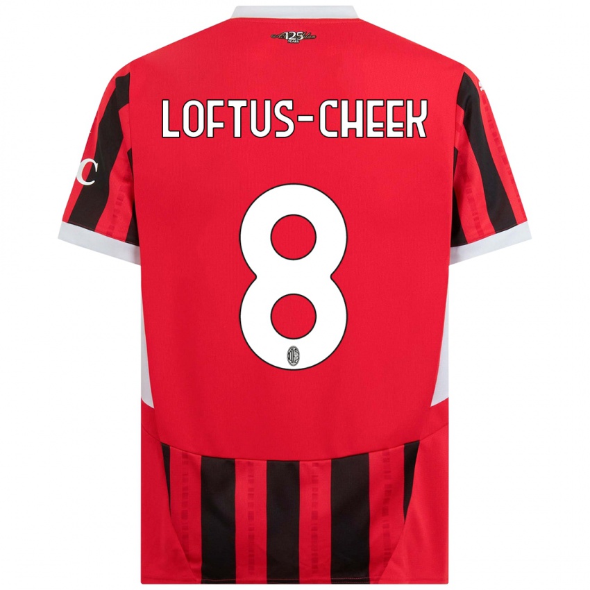 Bambino Maglia Ruben Loftus-Cheek #8 Rosso Nero Kit Gara Home 2024/25 Maglietta