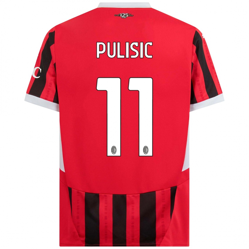 Bambino Maglia Christian Pulisic #11 Rosso Nero Kit Gara Home 2024/25 Maglietta