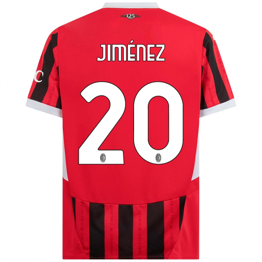 Bambino Maglia Álex Jiménez #20 Rosso Nero Kit Gara Home 2024/25 Maglietta