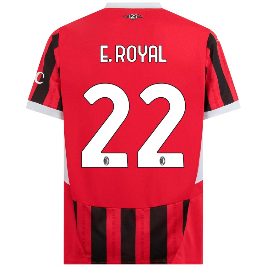 Bambino Maglia Emerson Royal #22 Rosso Nero Kit Gara Home 2024/25 Maglietta