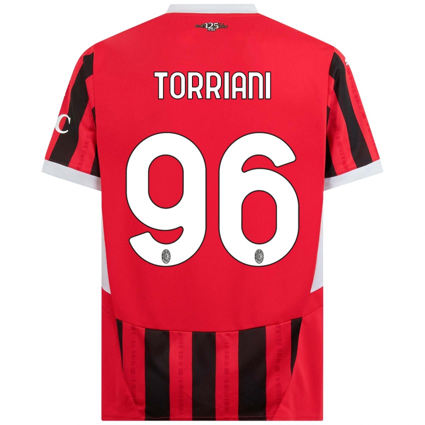 Bambino Maglia Lorenzo Torriani #96 Rosso Nero Kit Gara Home 2024/25 Maglietta