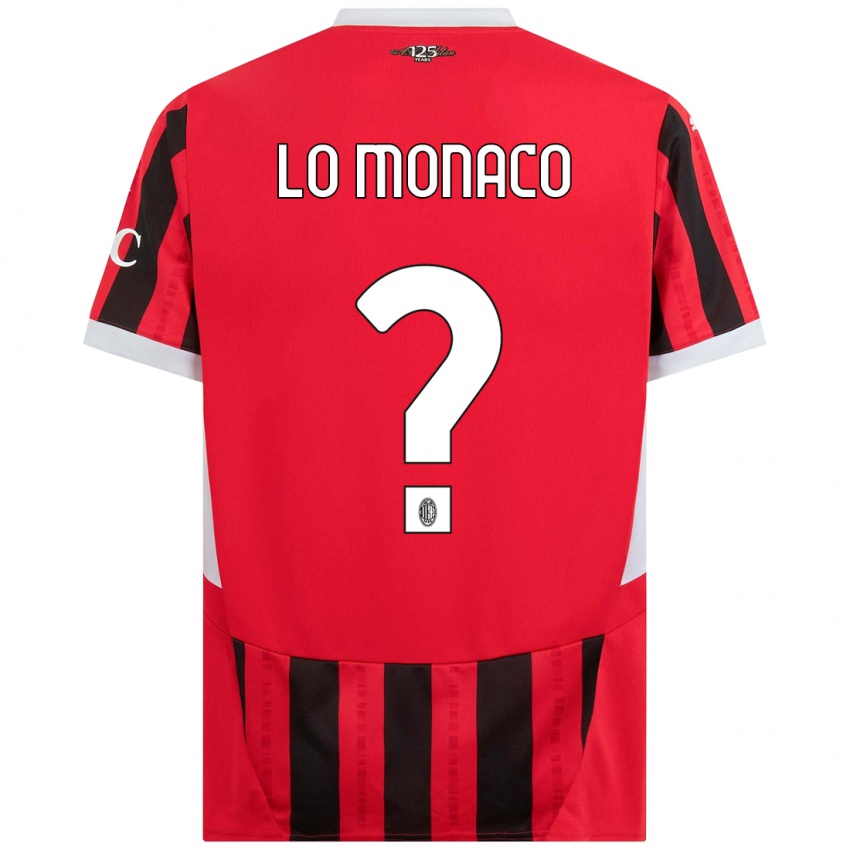 Bambino Maglia Kevin Lo Monaco #0 Rosso Nero Kit Gara Home 2024/25 Maglietta