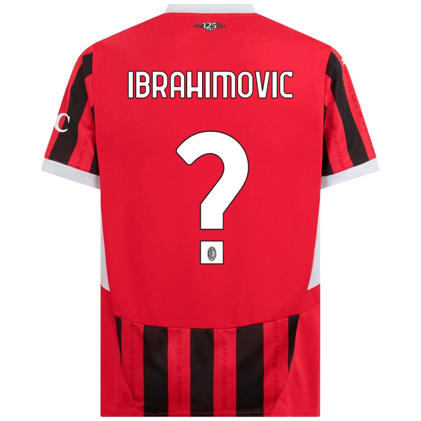 Bambino Maglia Vincent Ibrahimovic #0 Rosso Nero Kit Gara Home 2024/25 Maglietta