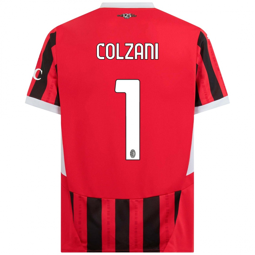 Bambino Maglia Edoardo Colzani #1 Rosso Nero Kit Gara Home 2024/25 Maglietta