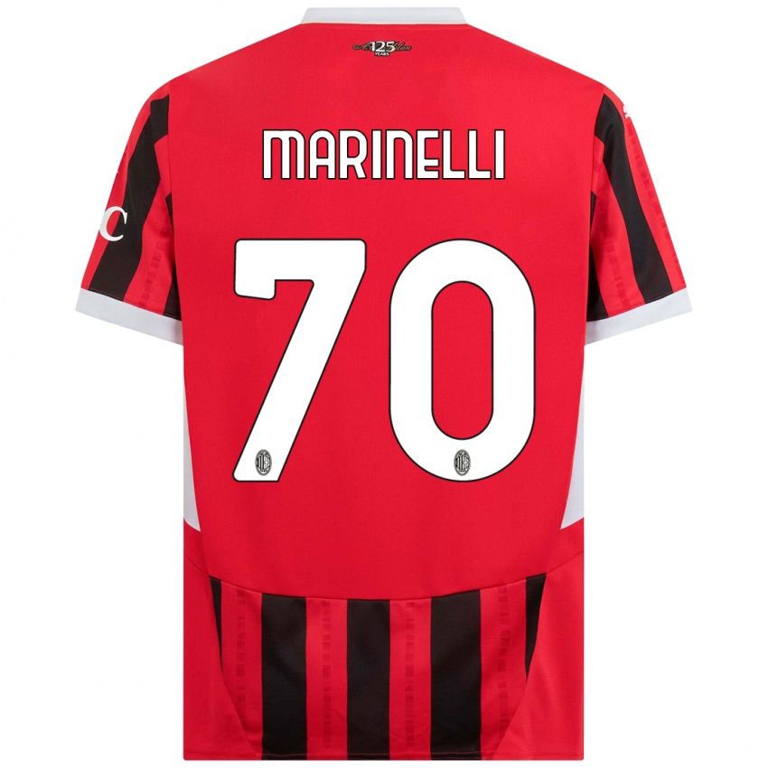 Bambino Maglia Gloria Marinelli #70 Rosso Nero Kit Gara Home 2024/25 Maglietta