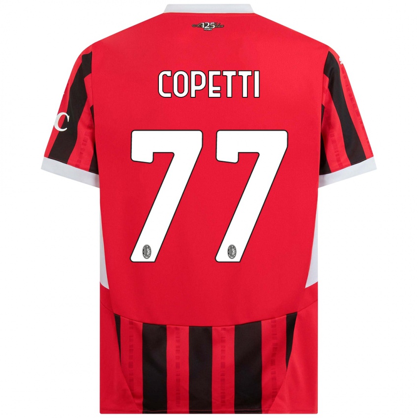 Bambino Maglia Matilde Copetti #77 Rosso Nero Kit Gara Home 2024/25 Maglietta