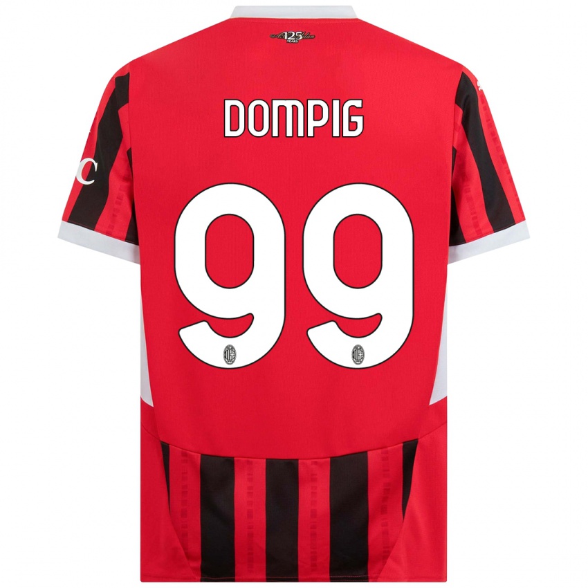 Bambino Maglia Chanté Dompig #99 Rosso Nero Kit Gara Home 2024/25 Maglietta