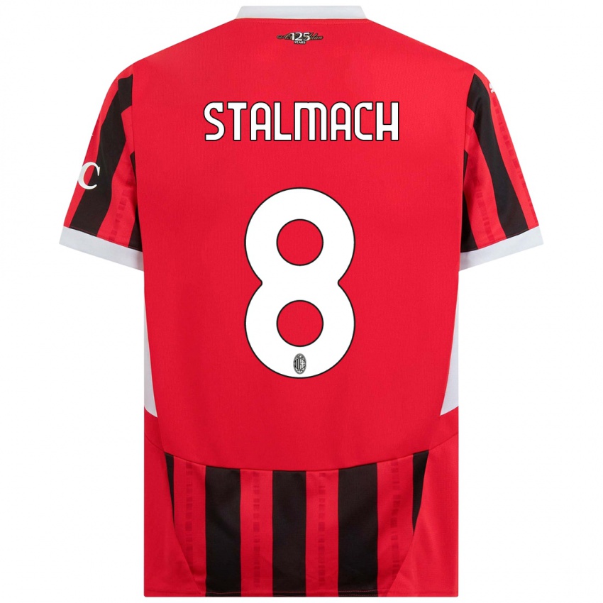 Bambino Maglia Dariusz Stalmach #8 Rosso Nero Kit Gara Home 2024/25 Maglietta