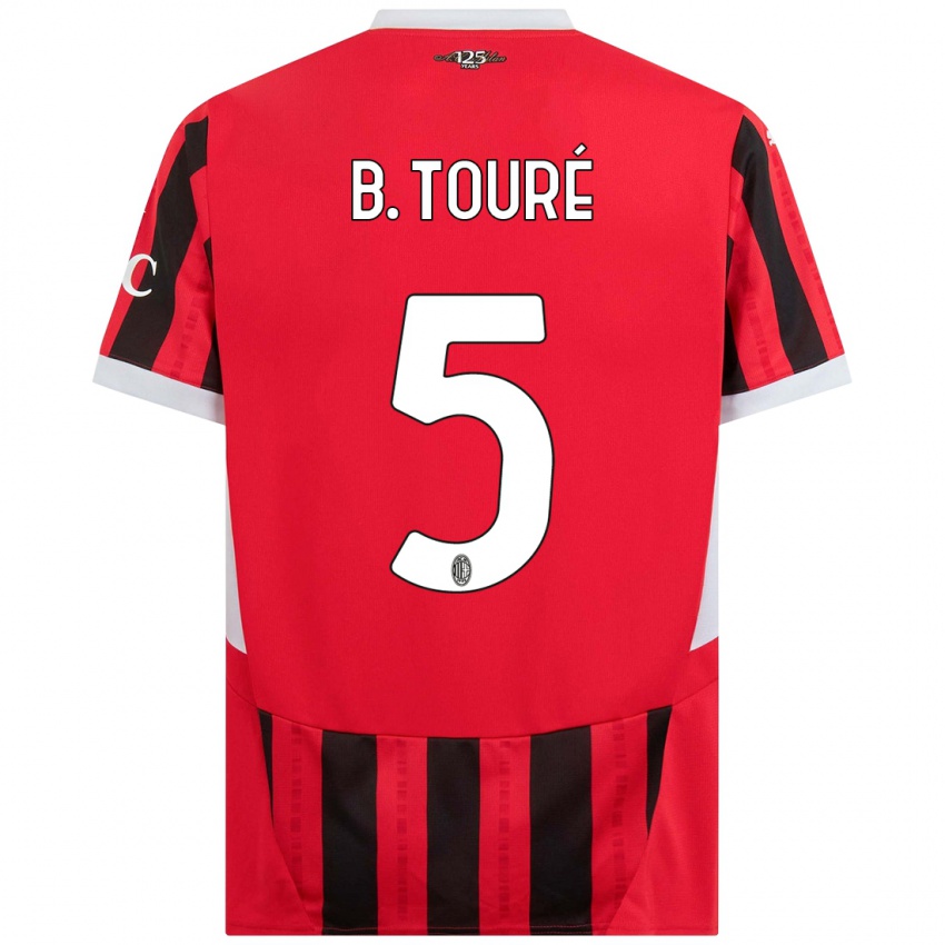 Bambino Maglia Fode Ballo-Toure #5 Rosso Nero Kit Gara Home 2024/25 Maglietta