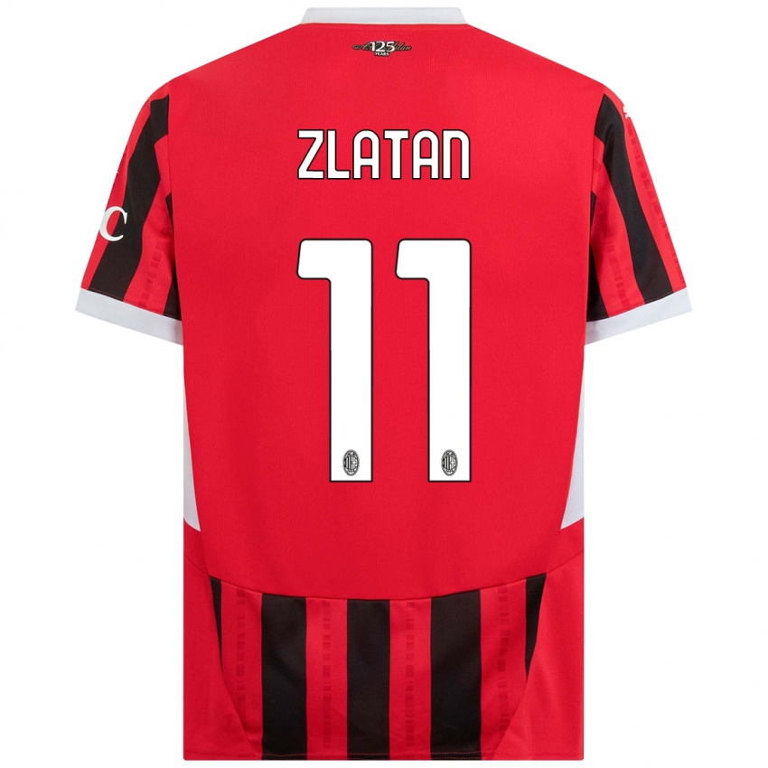 Bambino Maglia Zlatan Ibrahimovic #11 Rosso Nero Kit Gara Home 2024/25 Maglietta